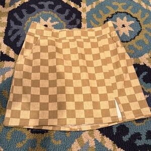 Le lis mini checkered skirt